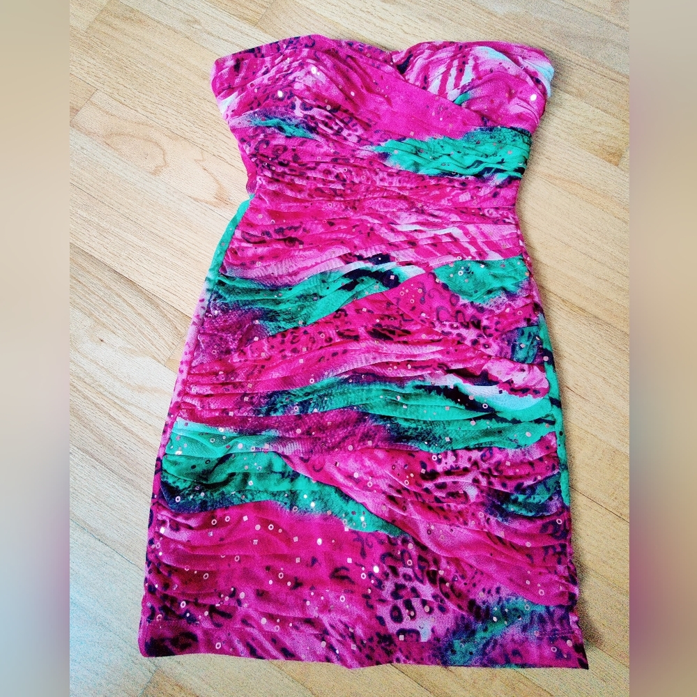 Vintage Y2K Mini Tube Top Strapless Dress